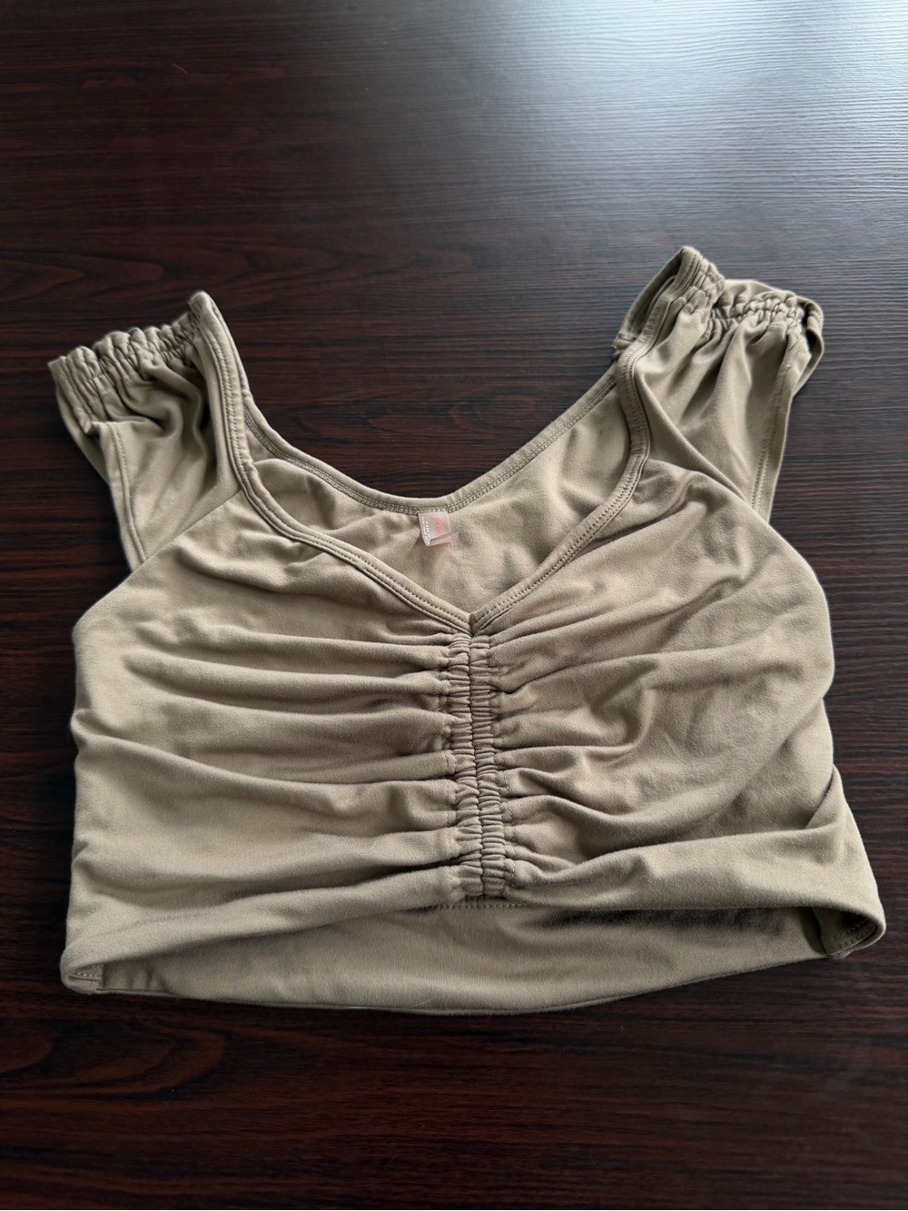 FP Movement by Free People Breathe Deeper Crop Tank in Mushroom